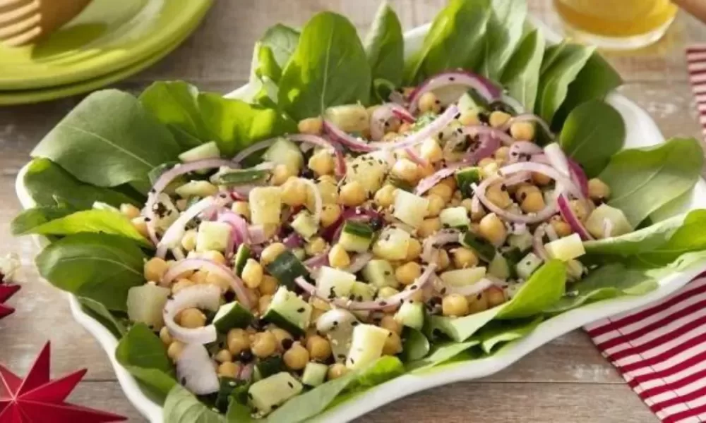 Salada de Grão-de-bico com Batata-doce